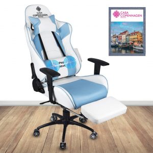 Casa Copenhagen F2 Racing , Designed in Denmark ,High-Back Italian Leather Gaming Ergonomic Chair with Advanced Mechanism & Electric Back Massager...